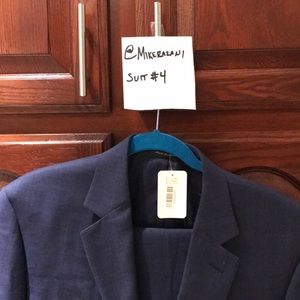 Navy with light pinstripe Suit Size 40R/34W